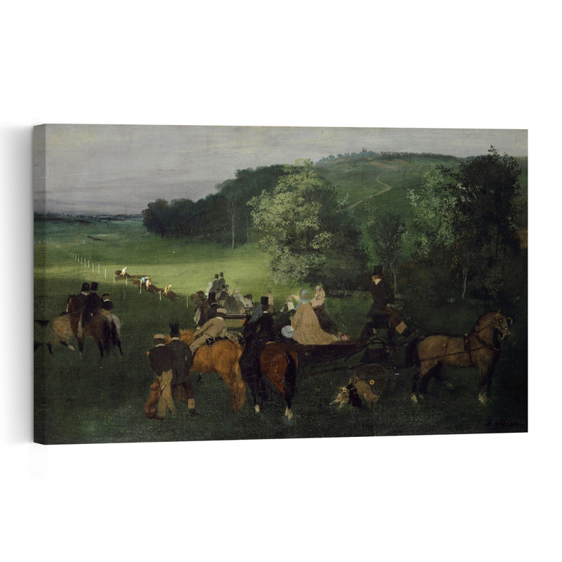 À l'hippodrome, vers 1861-1862. Estampe murale contemporaine abstraite impressionniste représentant un cheval.
