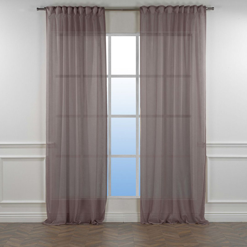 Lin simple extra long et très large sur mesure, Brun, L 100 po x L 95 po