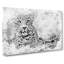 Leopard Resting In Abstract - Wrapped Canvas-55365878