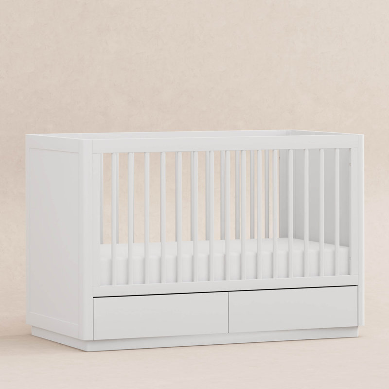 Bento 3-in-1 Convertible Crib with Storage, White