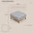 Ardrie 35.5" Button-Tufted Square Ottoman-278978632