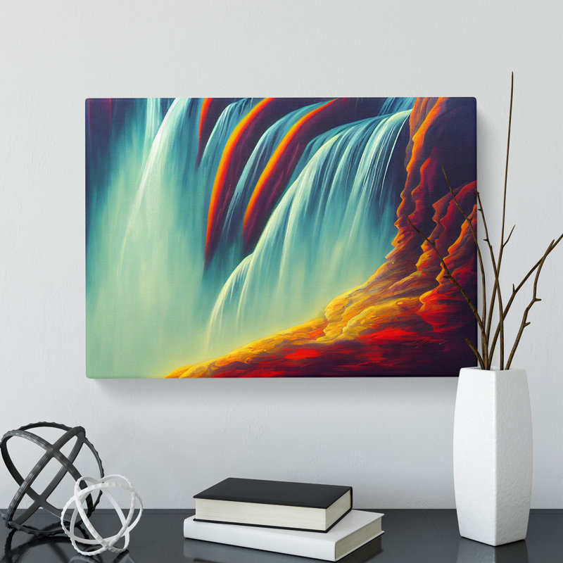 Explosive Waterfall - Wrapped Canvas Print, 35cm H x 50cm W x 3cm D