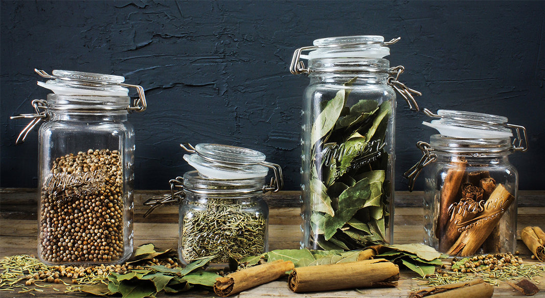Iconic glass Mason jars