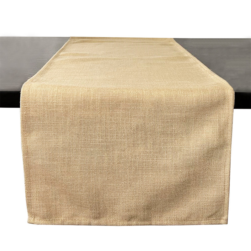 Chemin de table moderne moderne de conception simple 16 po x 108 po, beige, 108 po x 16 po, Beige