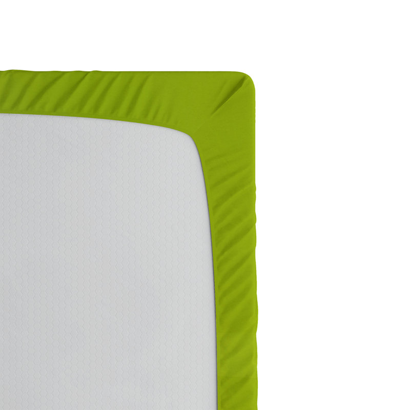Drap-housse orange Ambesonne, Drap-housse de taille simple, Vert pomme