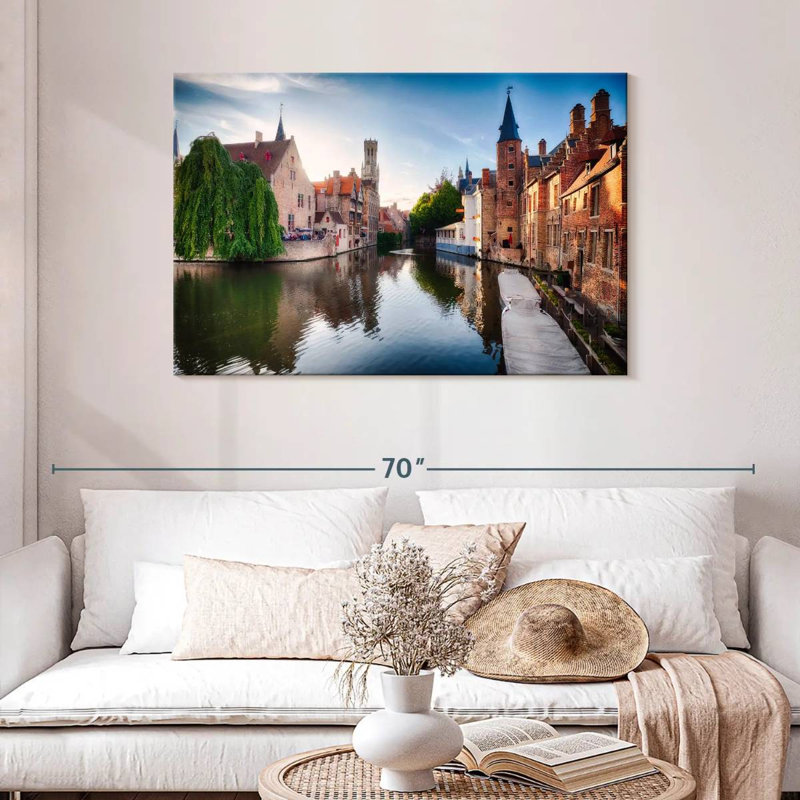 Lilie Bruges Water Canal, H 30 po x l 45 po