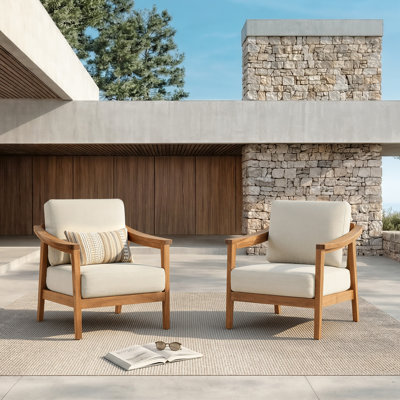 Fauteuil d'extérieur en bois d'acacia