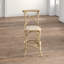 Tabouret en bois d'orme massif avec siège en rotin Kelseyville-1247785822-1255845246