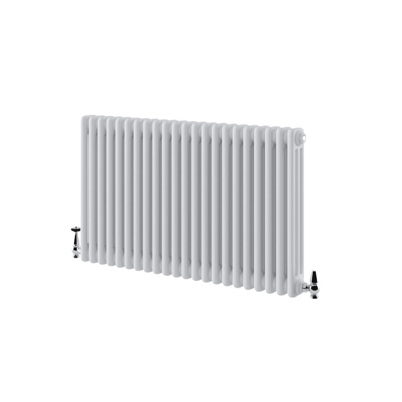 Uxbridge Horizontal Traditional Colosseum Radiator, White, 600mm H x 1010mm W x 130mm D