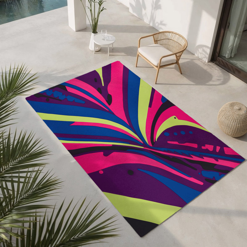 Tapis intérieur et extérieur Spectral Wave, Rectangulaire 8 pi x 10 pi