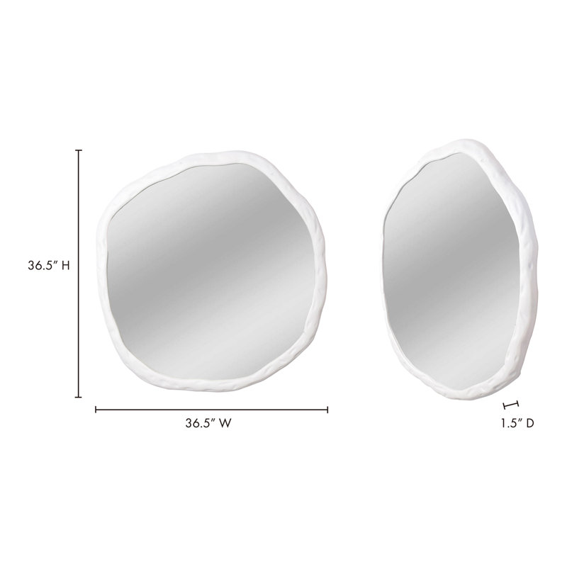 Miroir mural, grand, Calantha, blanc
