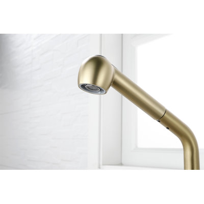 Utility Sink Faucets Single-Handle Pull-Out Laundry Faucet With Dual Spray Function In Stainless Spot Resistant