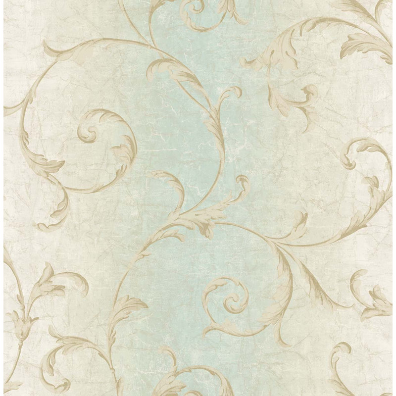 Papier peint non collé Seabrook Designs, Albâtre / fumée bleue