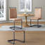 Ensemble de table de salle à manger extensible peu encombrante, en bois aggloméré noyer, style moderne pour la cuisine