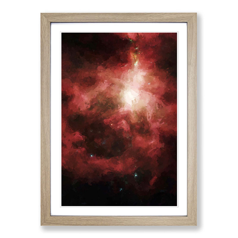 Universe in Abstract Vol.8 - Picture Frame Graphic Art Print, 36cm H x 27cm W x 2cm D, Oak Framed