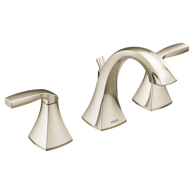 Moen Voss Two-Handle 8 Inch Widespread Bathroom Faucet Trim Kit, Valve Included, Satin Nickel