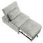 Fauteuil-lit moderne en velours cendré avec siège et coussin-1541669029