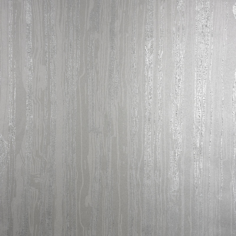 Rouleau de papier peint faux platine L 33 pi x l 21 po Absalon Nova, gris