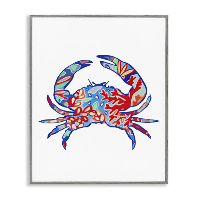 Corail à motif crabe, estampe numérique par Lisa Nohren