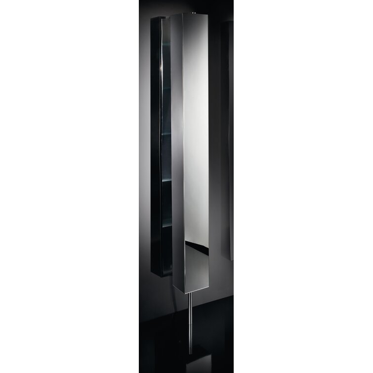 Pika 51506.29 by WS Bath Collections, Wall Mounted Mirrored Medicine  Cabinet in Polished Stainless Steel