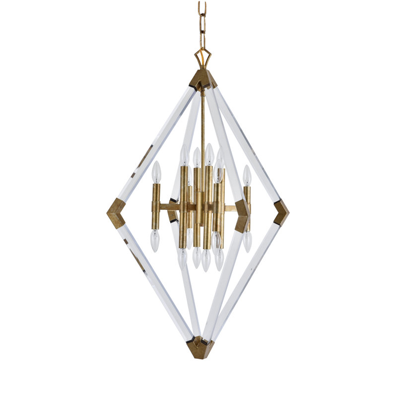 Lustre prisme moderne 16 lumières