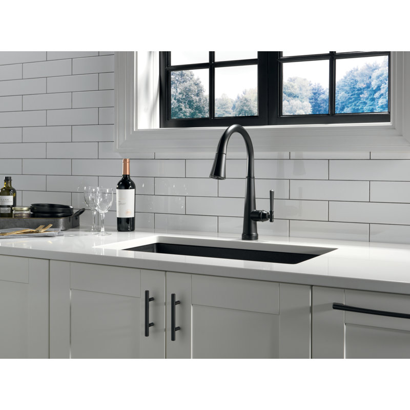 Emmeline Pull Down Sprayer Touch Kitchen Sink Faucet, Touch Control Kitchen Faucet, Matte Black
