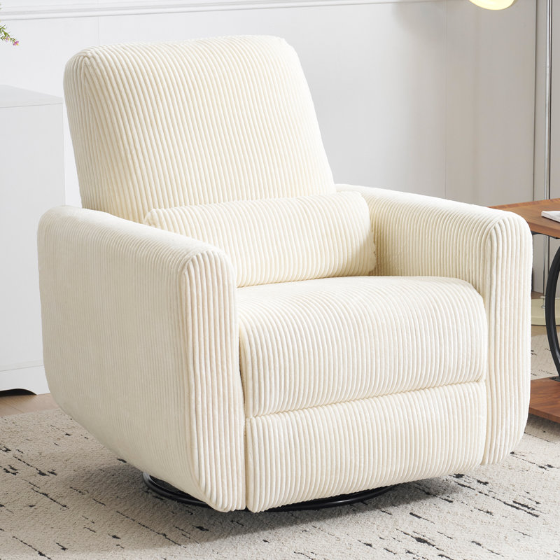 360° Swivel Recliner With Heating And Massage, Beige