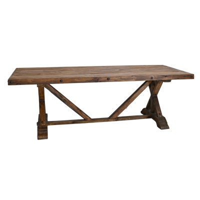 Reclaimed Wood 8-Foot Trestle Dining Table