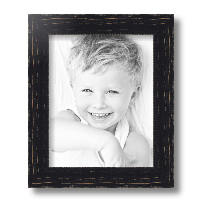 Cadre photo à finition usée Boggs, 8 po x 10 po, Noir