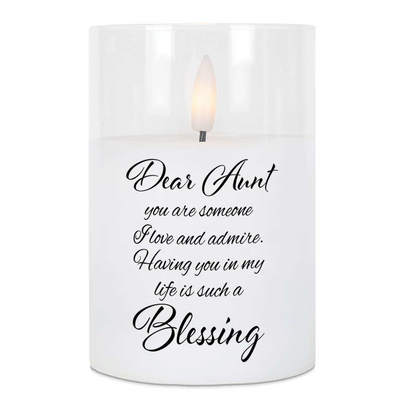 Flameless Jar Candle with Glass Holder