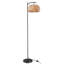Lampe sur pied 58,8 po avec abat-jour mat en rotin pour salon