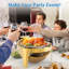 Ensemble de chauffe-plats 18 pouces avec chauffe-plat commercial rond en acier inoxydable doré et fenêtre en verre