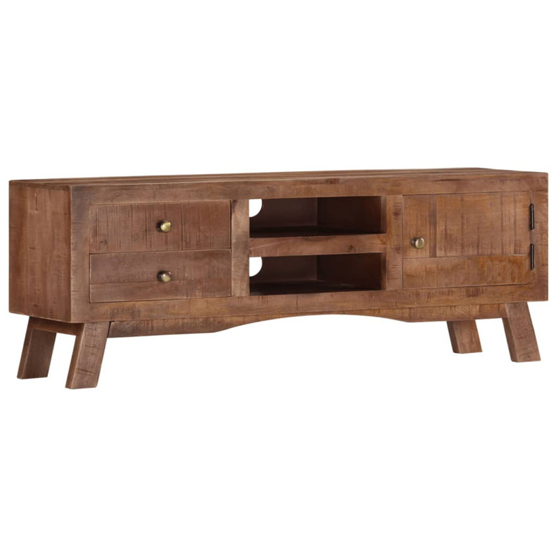 Meuble télé en bois de manguier brut 43,3 po x 11,8 po x 15,7 po