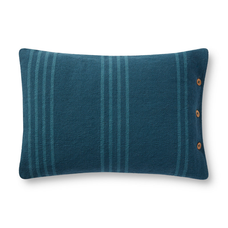 Borset Decorative Rectangular Cotton Pillow Cover, Blue