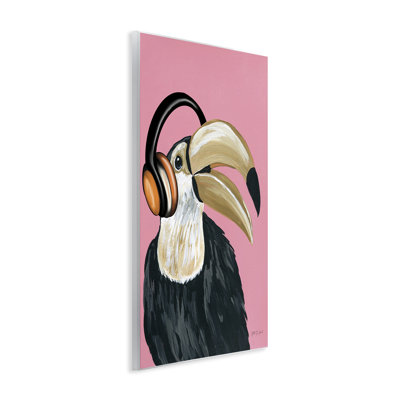 Stupell Industries Toucan & Music Headphones Wall Plaque Art By Yvette St. Amant In Pink
