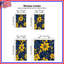Yellow Blue Floral Window Curtains Flowers Sheer & Room Darkening - 2 Panels-130506158-130506160