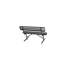 Bancs d'extérieur en acier durable avec dossier ergonomique pour les jardins