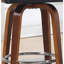 Tabouret de bar pivotant en bois et en similicuir de 27 po de hauteur Mid-Century (sans table)