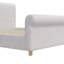 King Size Upholstered Bed Frame with High Headboard & Rolled Footboard-1130430539