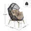 Fauteuil ovale en osier pour terrasse Leandra