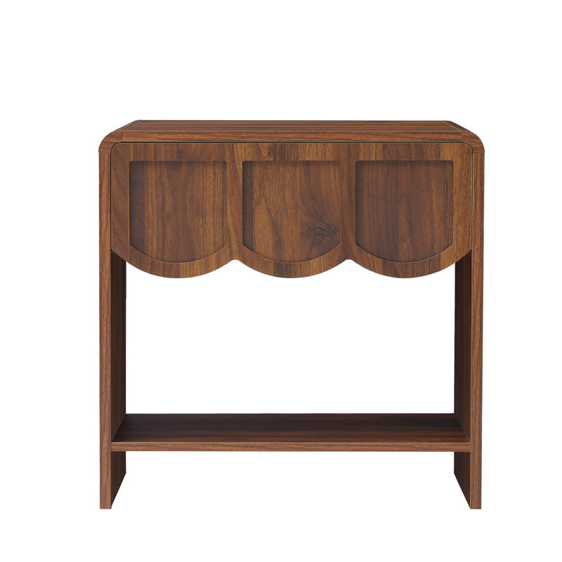 End Table With Storage, 1 - Drawer Nightstand, Walnut