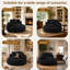 Fauteuil à billes rond surdimensionné de 55,1 po pour adultes, grand fauteuil à billes, fauteuil sur pied en velours côtelé avec rembourrage en mousse compressée, fauteuil de lecture confortable pour le salon, la chambre à coucher et les jeux-1816065096