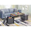 Ensemble de tables basses avec rebords surélevés et options de rangement-714872245