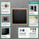 XtraStoris Individual Wall Niche Matte Black with Design Frame 15.38" x 15.38" x 4"
