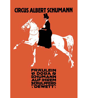 « cirque albert schumann » par ludwig hohlwein affiche rétro