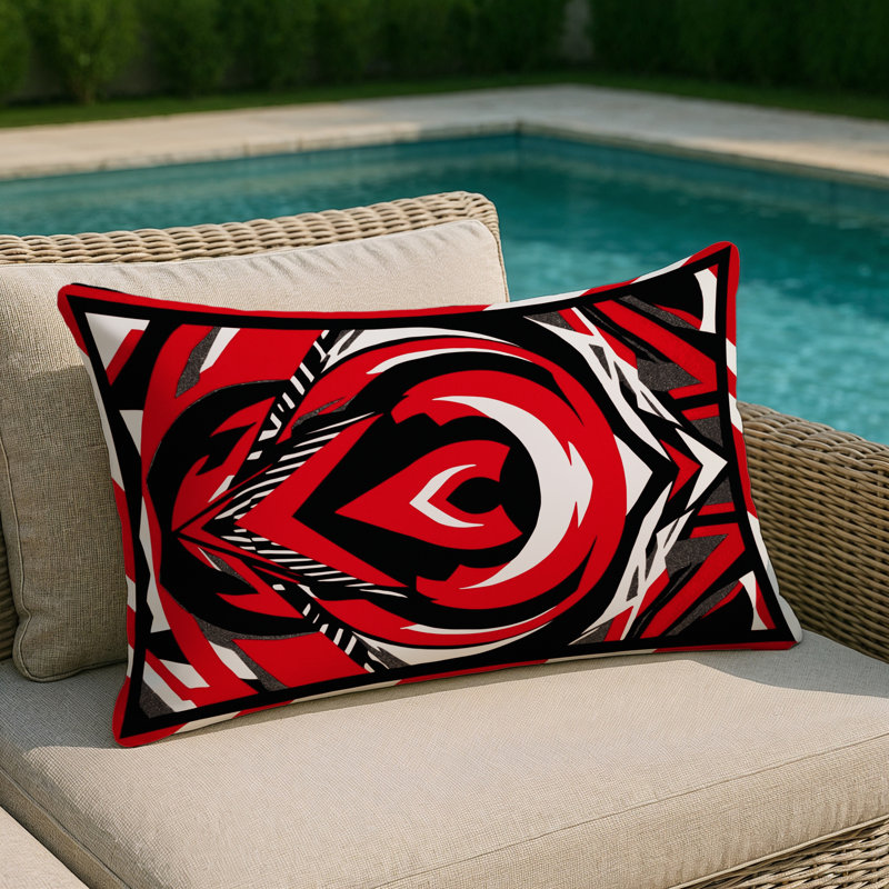 Ruby Noir Indoor And Outdoor Pillow, Rectangle 20"H x 14"W