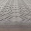 Tapis intérieur / extérieur gris en polypropylène tissé à la machine Jancey-593807874