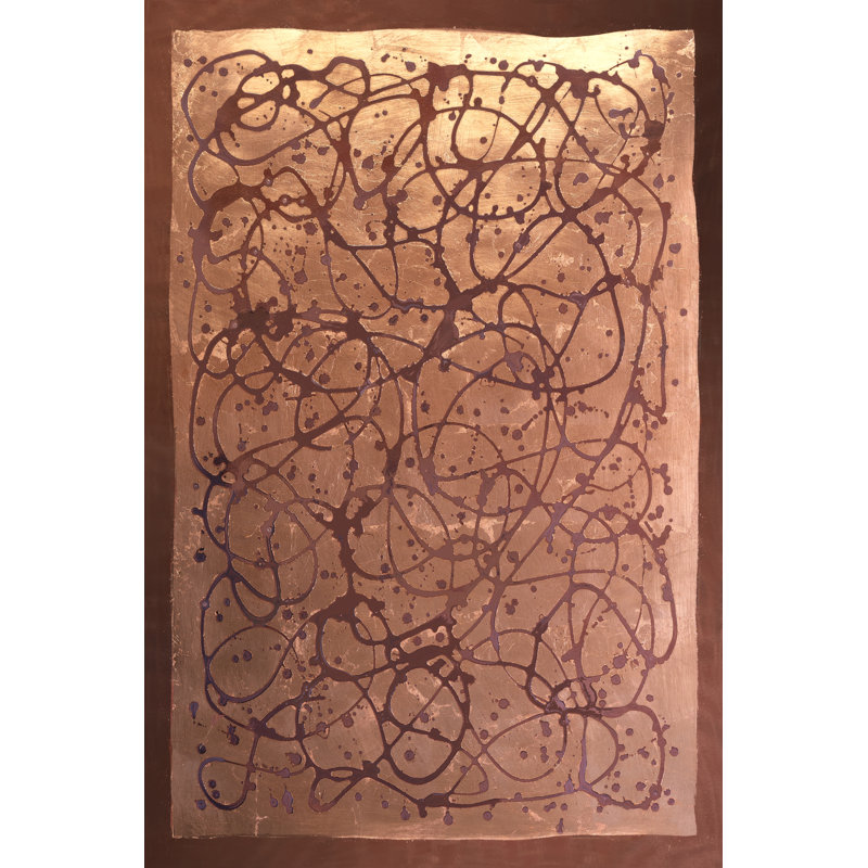 «Lebert Graffiti In Copper I On Canvas» par Vanna Lam, reproduction, H 18 po x l 12 po