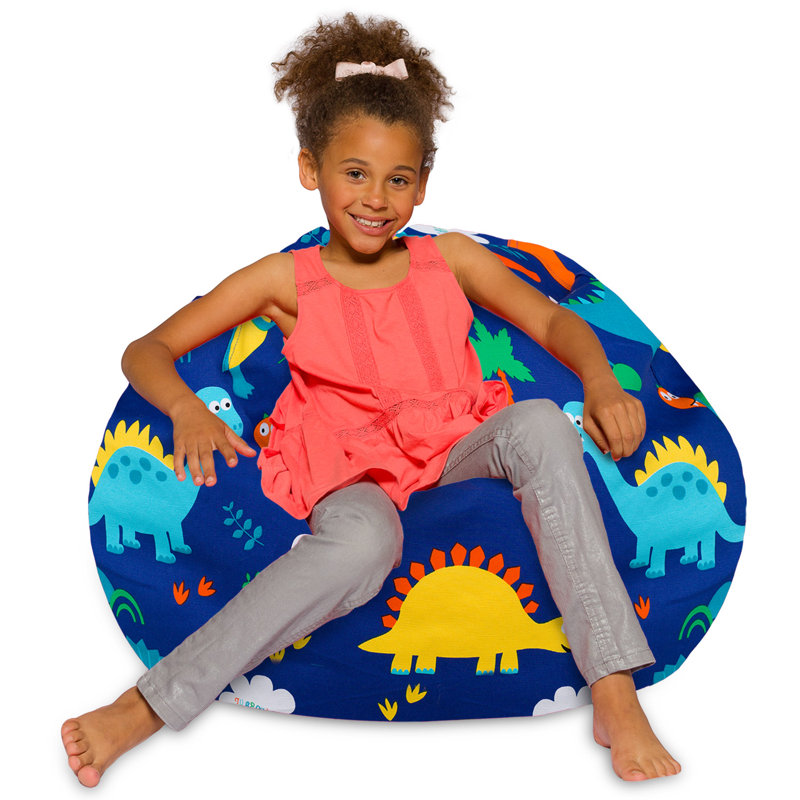 Bean Bag Chair for Kids, Teens, and Adults - Filled with Soft Beads, Includes Removable and Machine Washable Cover - Multiple Colors, Sizes and Fabrics including Soft Nylon & Canvas with Patterns