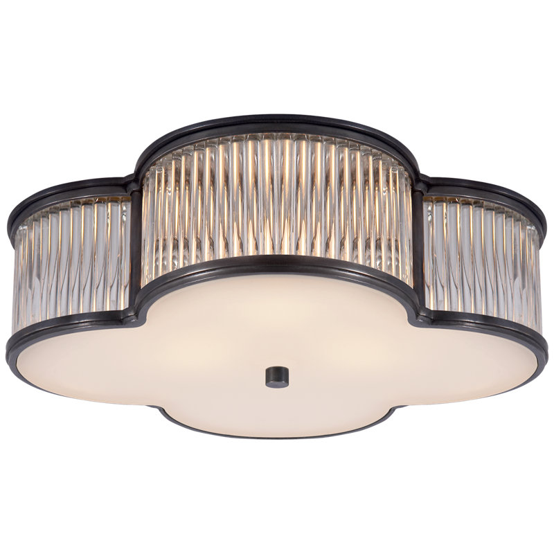 Alexa Hampton Basil 17" Flush Mount, Gun Metal